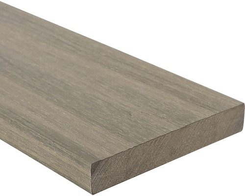 Lame de terrasse Konsta en bois composite Nativo profilé plein revêtu lame de rebord 23x138x3000 mm chêne gris clair
