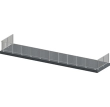Balkongeländer aus Metall auf Beton
