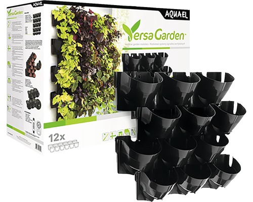 Aquael Versa Garden set avec douze jardinières pour jardins verticaux