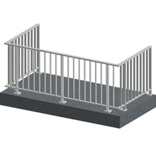 Metallgeländer auf Betonuntergrund