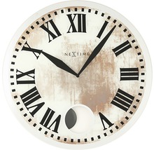 Horloge murale Romana verre blanc Ø 43 x 4,2 cm