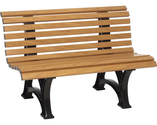 Banc de jardin Blome Amrum 80 x 121 x 64 cm capacité de charge jusqu'à 160 kg plastique aspect bois-0