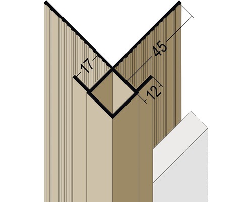 Protège angle pour dalle en ardoise 3000 x 62 mm