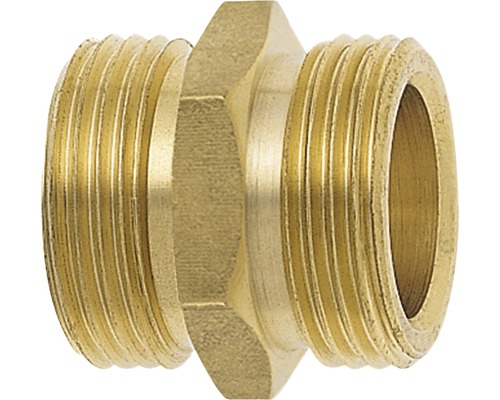 Double raccord en laiton avec filetage extérieur