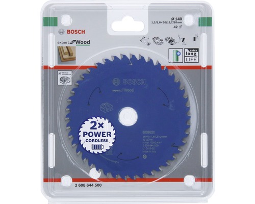 Lame de scie circulaire Bosch Expert Wood, diamètre 140 millimètres