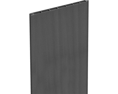 Profilé individuel GroJa BPC Flex Grande Premium 180 x 24 cm anthracite Panneau alvéolaire en plastique gris