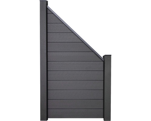 Élément de finition GroJa Flex système d'enfichage sans poteaux 90x180/90 cm anthracite