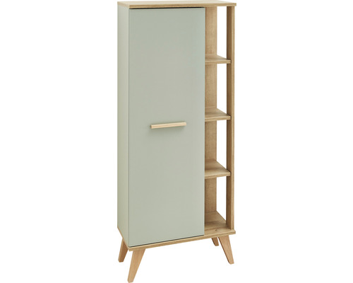 Schrank mit Tür und offenen Regalfächern
