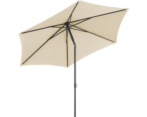 Parasol de jardin Schneider Sevilla Ø 270 cm rond nature