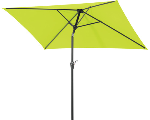 Parasol de jardin Schneider Bilbao 210 x 130 cm rectangulaire vert pomme