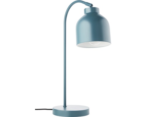 Lampe de table métal 1 ampoule hxLxØ 465x150x275 mm Sven turquoise avec interrupteur intermédiaire à cordon