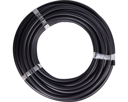 Câble souterrain NYY-J 5x4 mm² noir 25 m Tuyau d''arrosage noir enroulé