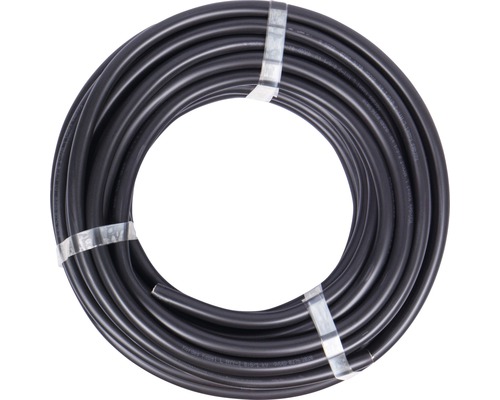Câble souterrain NYY-J 5x6 mm² noir 25 m Tuyau d''arrosage en plastique enroulé