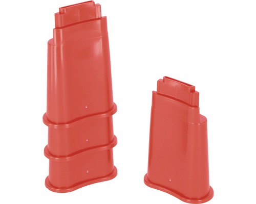 Pieds de support pour abreuvoir en plastique 4 pièces rouge