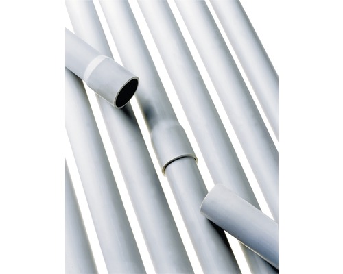 Installationsrohr starr M20 grau 2,0 m Mehrere graue Elektroinstallationsrohre aus Kunststoff