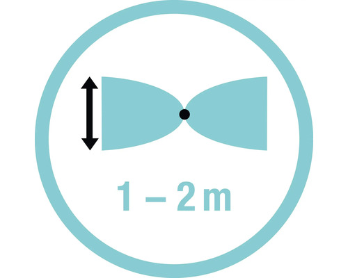 Symbole pour une hauteur de 1 à 2 mètres