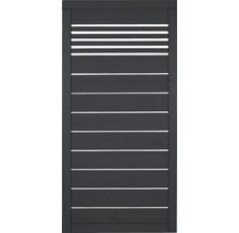 Gartentür aus Aluminium mit horizontalen Lamellen