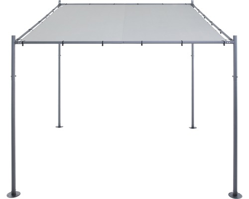 Pavillon avec toit en tissu et cadre en acier