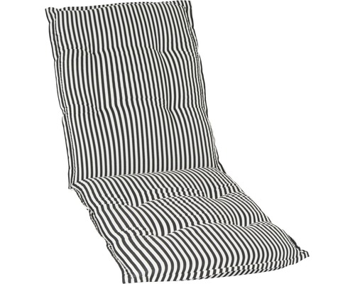 Coussin pour chaise longue Tupelo 191 x 58 cm coton-tissu mélangé blanc anthracite