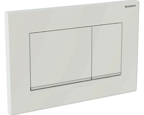 Plaque de commande GEBERIT Sigma 30 plaque mat / touche blanc mat brillant 115.883.01.1