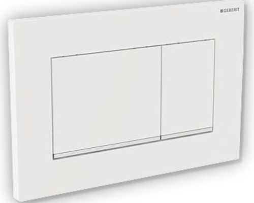 Plaque de commande GEBERIT Sigma 30 plaque mat / touche blanc chrome mat brillant 115.883.JT.1