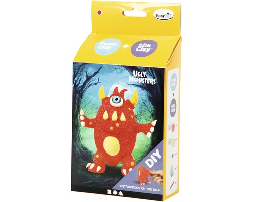 Emballage du kit de bricolage Foam Clay et Silk Clay Ugly Monsters