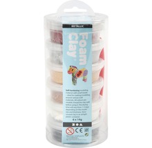 Set de Foam Clay Metallic avec six couleurs dans un emballage transparent.