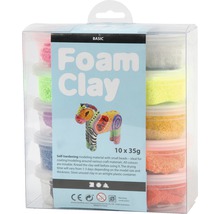 Kit de pâte Foam Clay, pâte à modeler auto-durcissante avec de petites billes, 10 fois 35 grammes