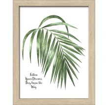 Gerahmtes Bild Green Plant Leaf III 19x24 cm