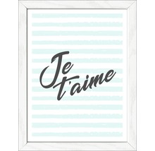 Image encadrée avec l''inscription Je t''aime