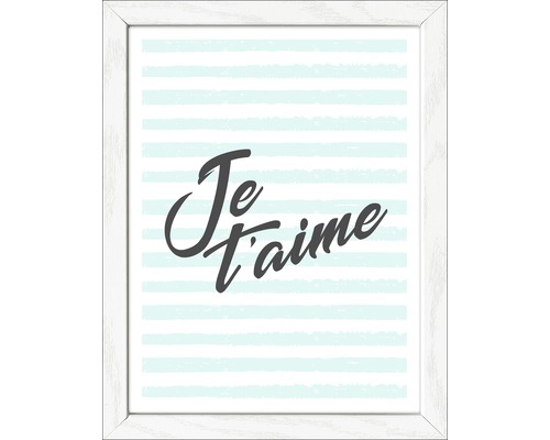 Image encadrée avec l''inscription Je t''aime