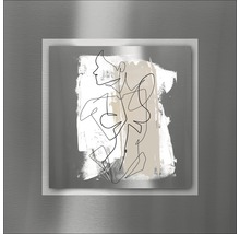 Art mural décoratif avec un motif de ligne abstrait d''une figure humaine