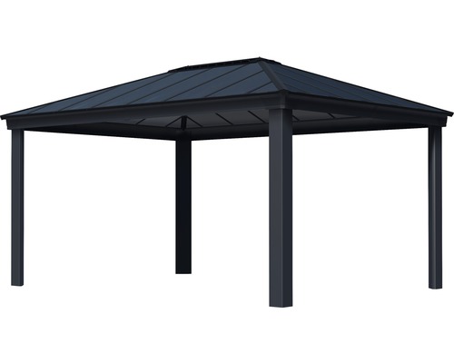 Pavillon autoportant avec poteaux rectangulaires et toit