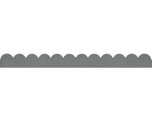 Bordure pour plates-bandes, bordure de pelouse avec pointes pour fixation 120 x 11 cm gris