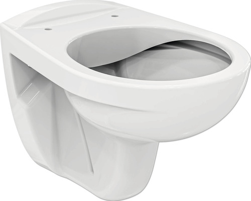 WC suspendu Ideal Standard Eurovit cuvette à fond creux sans bride de rinçage blanc sans abattant WC K881001