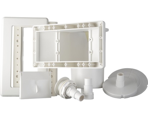 Skimmer-Set für Schwimmbecken, bestehend aus mehreren Kunststoffteilen