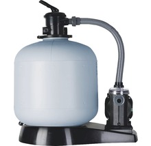 Système de filtration à sable pour piscines avec pompe et tuyau