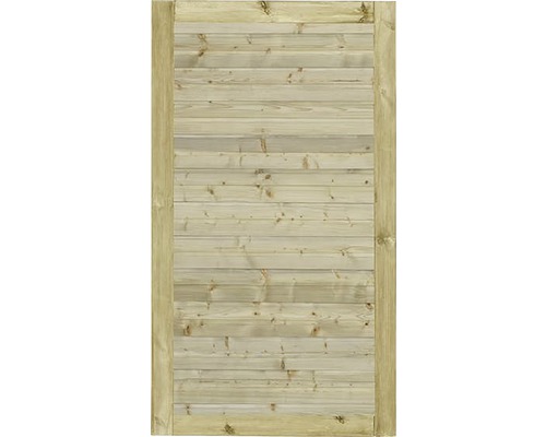 Portail à un vantail PLUS Plank 100 x 125 cm traité en autoclave par imprégnation Clôture en bois avec planches horizontales