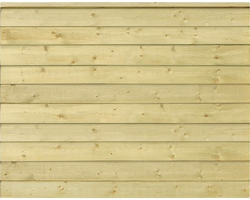 Clôture basse PLUS Klink 174 x 129 cm traitée en autoclave par imprégnation Façade en bois composée de planches horizontales