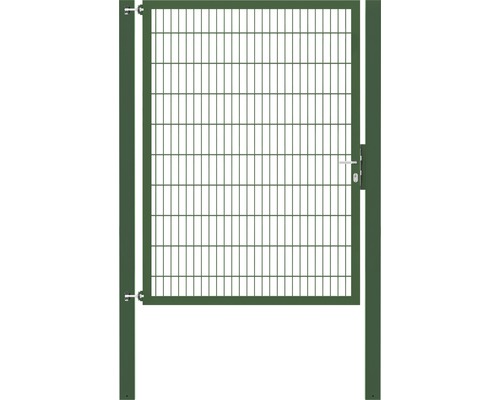 Portillon grillagé simple ALBERTS Flexo Plus 8/6/8 150 x 200 cm y compris poteaux 10 x 10 cm vert