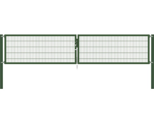 Stabgitter-Doppeltor ALBERTS Flexo Plus 8/6/8 500 x 100 cm inkl. Pfosten 10 x 10 cm grün