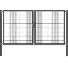 Doppeltor aus Metall für den Gartenzaun