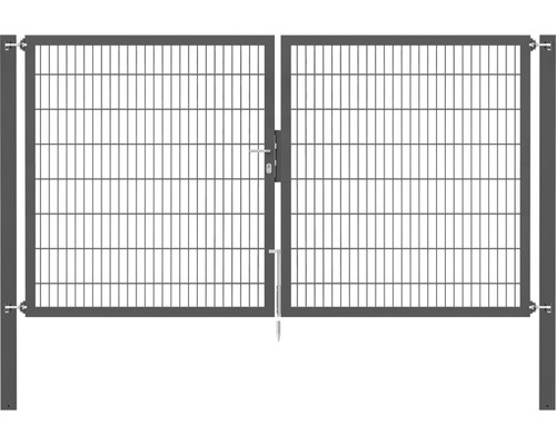 Stabgitter-Doppeltor ALBERTS Flexo Plus 8/6/8 300 x 160 cm inkl. Pfosten 10 x 10 cm anthrazit