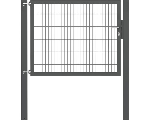 Portillon grillagé simple ALBERTS Flexo Plus 8/6/8 150 x 120 cm y compris poteaux 10 x 10 cm anthracite