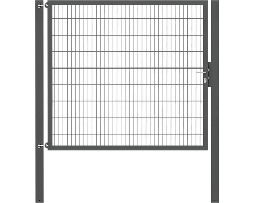 Portillon grillagé simple ALBERTS Flexo Plus 8/6/8 200 x 180 cm y compris poteaux 10 x 10 cm anthracite