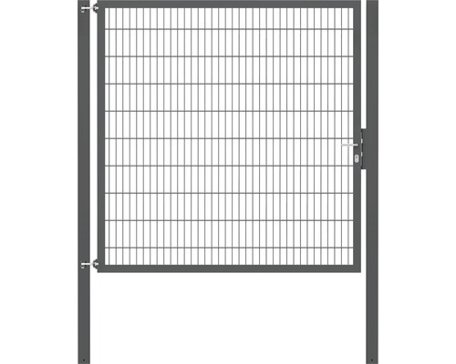 Portillon grillagé simple ALBERTS Flexo Plus 8/6/8 200 x 200 cm y compris poteaux 10 x 10 cm anthracite