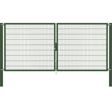 Doppeltor aus Metall für Gartenzaun