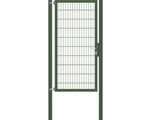 Portillon grillagé simple ALBERTS Flexo Plus 8/6/8 100 x 200 cm y compris poteaux 8 x 8 cm vert