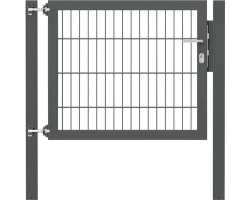 Stabgitter-Einzeltor ALBERTS Flexo Plus 8/6/8 100 x 80 cm inkl. Pfosten 8 x 8 cm anthrazit