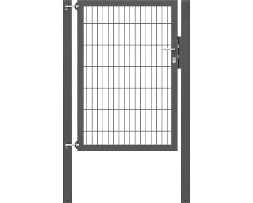 Stabgitter-Einzeltor ALBERTS Flexo Plus 8/6/8 100 x 140 cm inkl. Pfosten 8 x 8 cm anthrazit